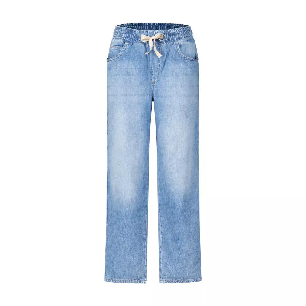 LIU JO Crop Flared Jeans mit Strassdetails 48104631861594 Blau