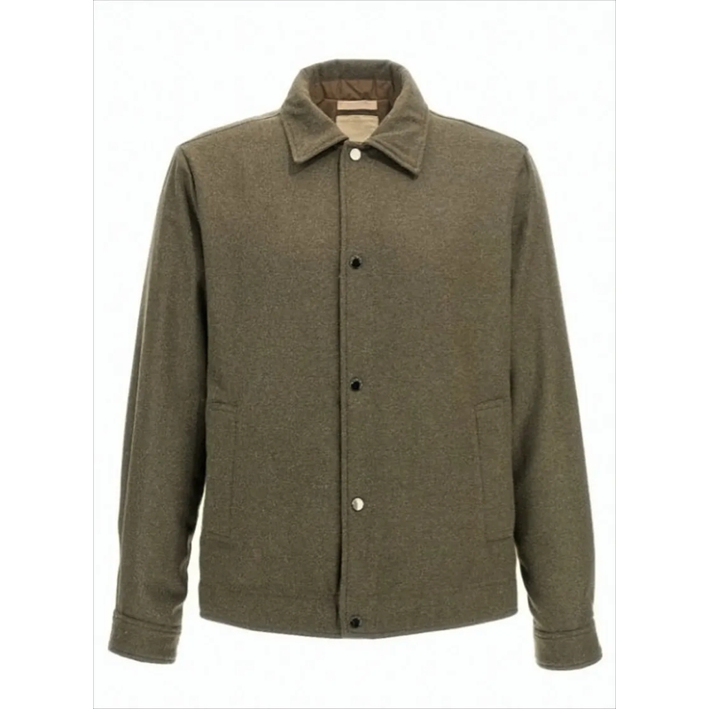 Woolrich  Recycled Wool Blend Keating Shirt Jacket Green