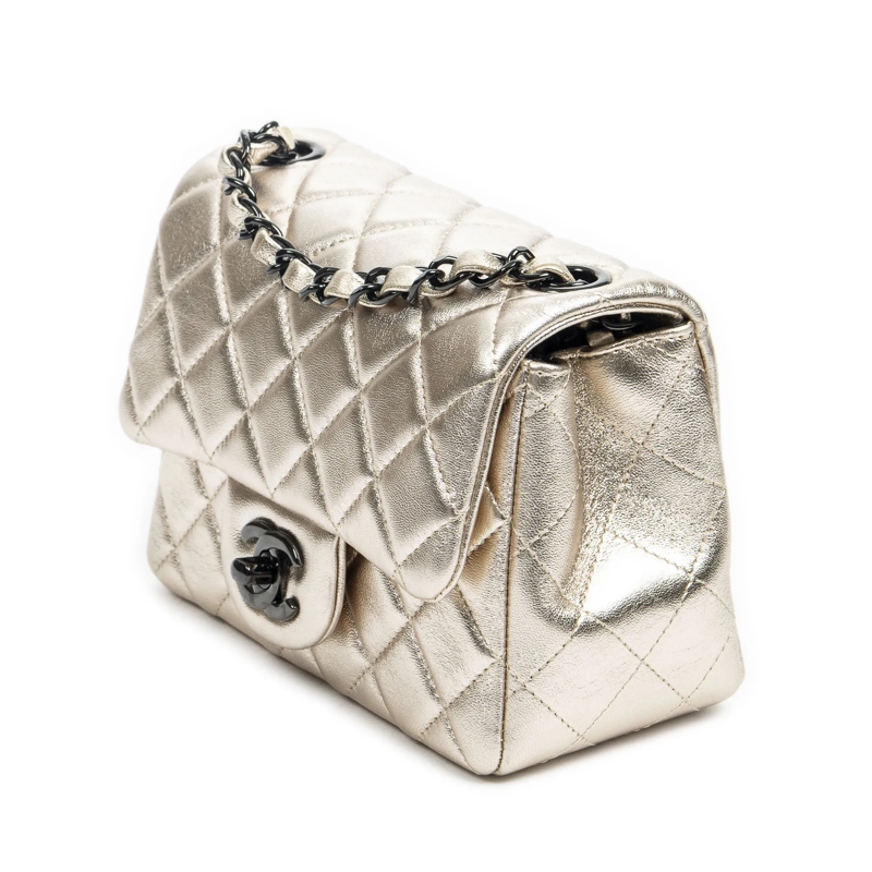 Chanel Crossbody Bag Mini Square Flap gold