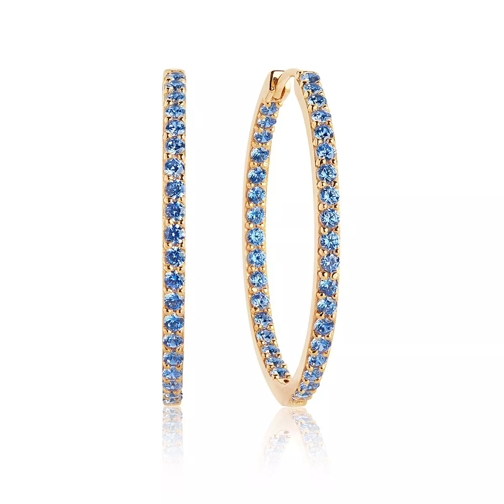 Sif Jakobs Jewellery Bovalino Earrings Blue Zirconia 18K Gold Plated Orecchini a cerchio