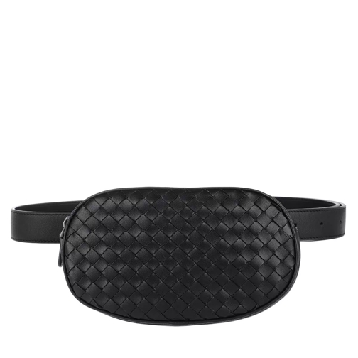 Bottega Veneta Intrecciato Belt Bag Nappa Leather Black Crossbody Bag