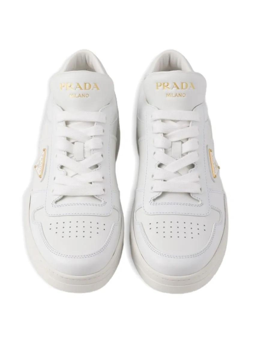 Thumbnail - Prada Low-Top Sneaker - Downtown Leather Sneakers - Gr. 36,5 (EU) - in Weiß - für Damen