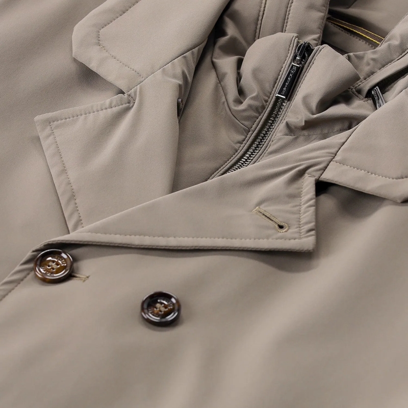 Moorer Übergangsmantel Mantel Volmer mit Jackeneinsatz Dunkelblau(Image 9)