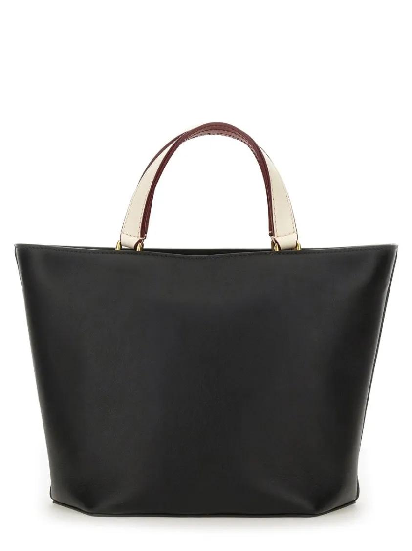 Bally Shoppers & Totes Structured Calfskin Shoulder Bag in zwart