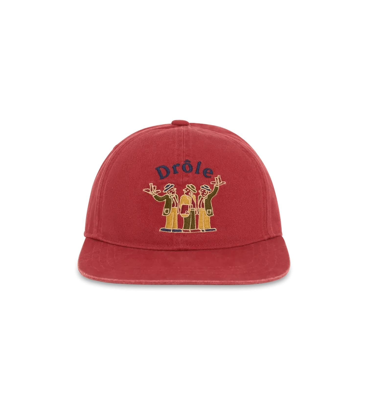 Drôle De Monsieur Mützen - Cap mit Crillon-Stickerei - Gr. ONE SIZE - in Rot - für Damen