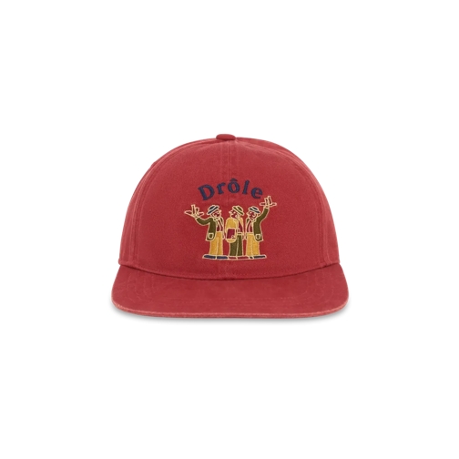 Drôle De Monsieur Casquette Cap mit Crillon-Stickerei DARK RED DARK RED