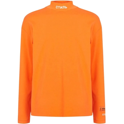 Heron Preston  Ctnmb Logo Turtleneck Sweatshirt orange