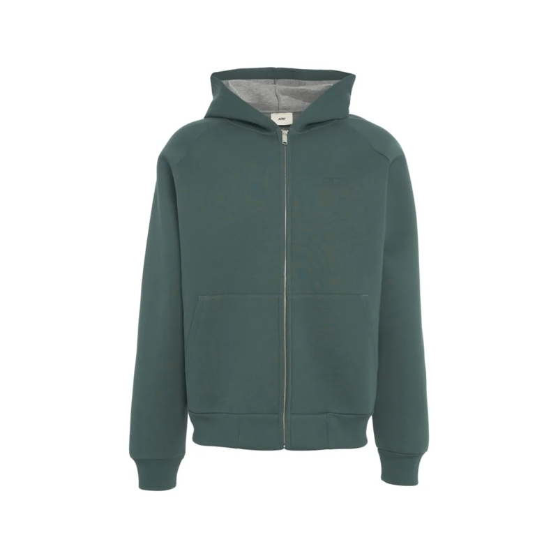 Autry International  Zip-Up Hoodie Green