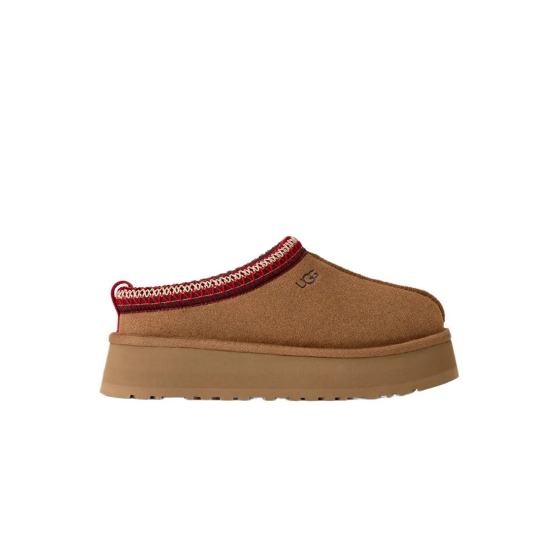 UGG Mules Platform Slip-On Shoes With Decorative Braided Tri Brown