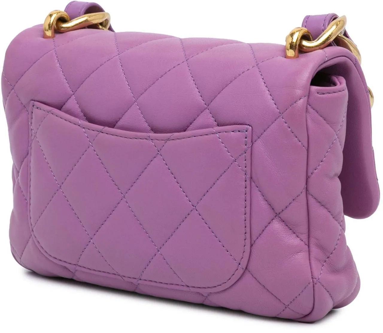 Chanel Shoppers Small Quilted Lambskin Funky Town Flap in oranje