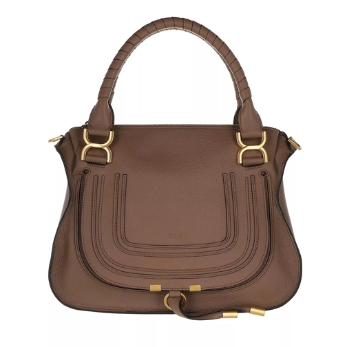 Chloé Marcie Handbag Grained Calfskin Leather Desert Taupe Draagtas