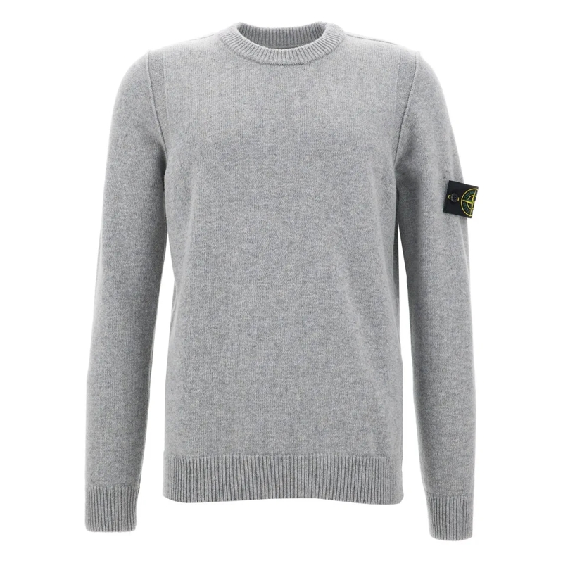 Stone Island Pull Logo Badge Sweater Grey
