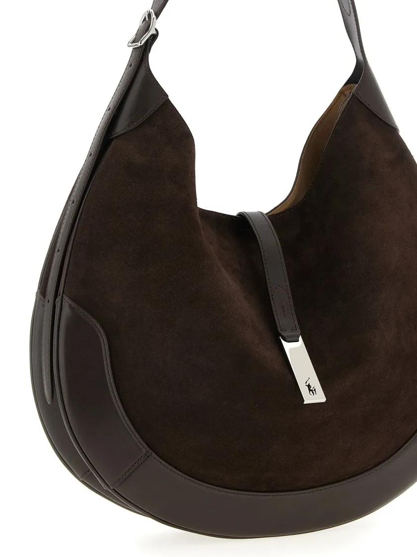 Polo Ralph Lauren Hobo bags 'Polo Id Large' Shoulder Bag in zwart