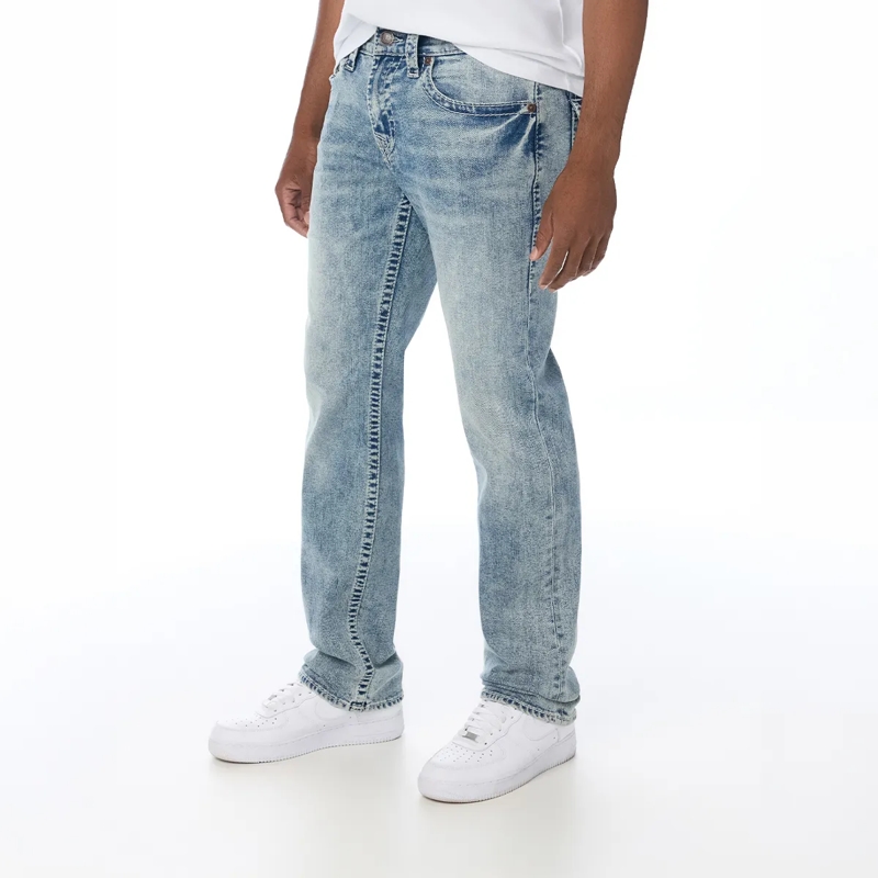 True Religion Jeans - Modell: Ricky- Melierte Optik- Entspannte Pass blau(Image 3)