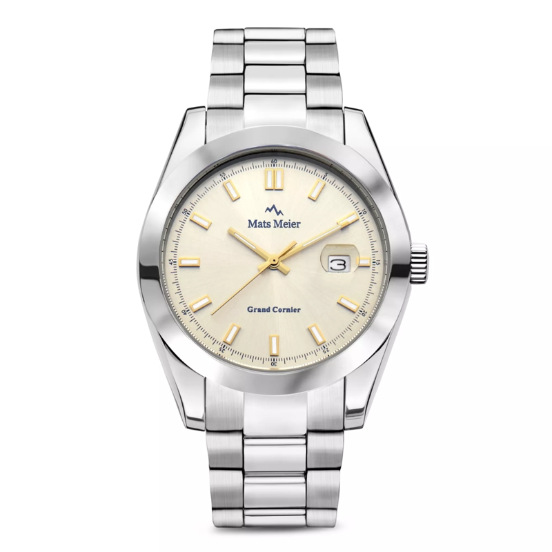 Mats Meier Chronographe Grand Cornier Uhr Silber
