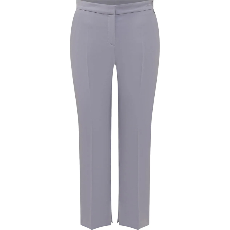 Elisabetta Franchi Hose Pantaloni Dritti con Piega Centrale grau