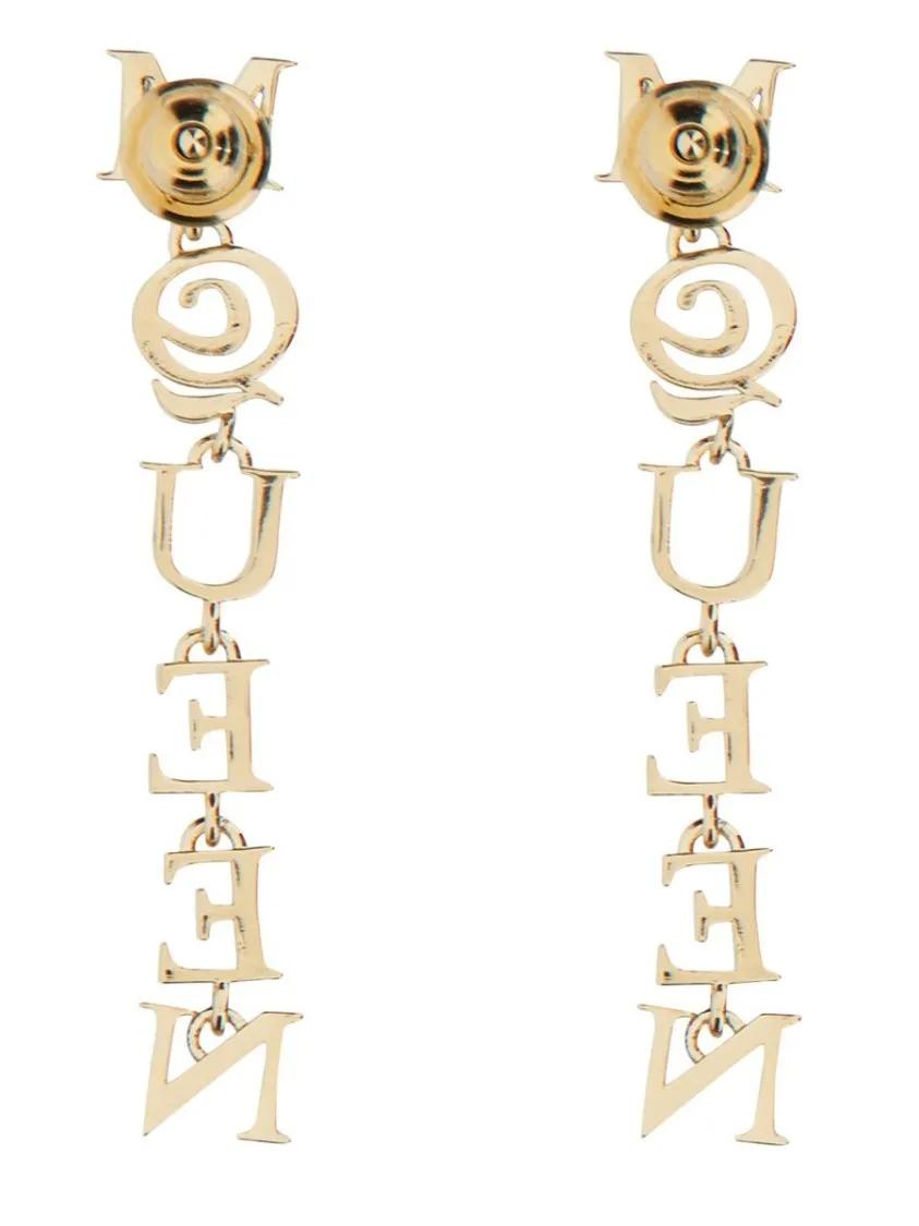 ピアス Alexander Mcqueen Interlinked Mcqueen Logo Earrings Alexander McQueen Interlinked Mcqueen Logo Earrings Gold