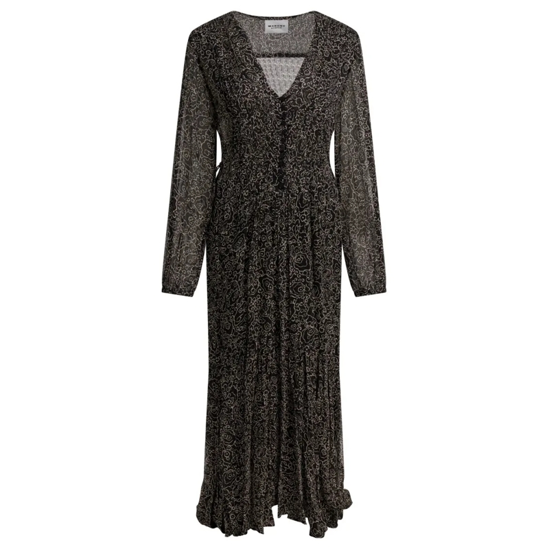 Etoile Isabel Marant Midi-jurk Briane Midi Dress Black
