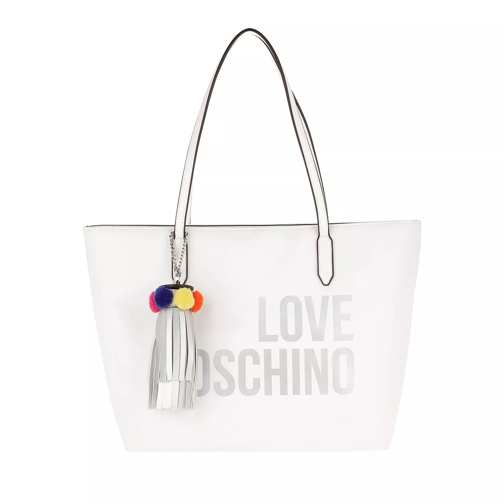 Love Moschino Shopping Bag Tassel Bianco Sac à provisions