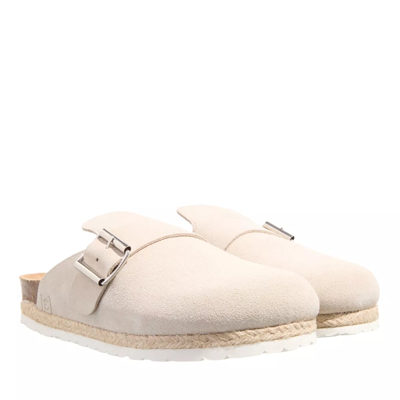 Espadrij l’originale Slides Cloq Velour Boucle Beige