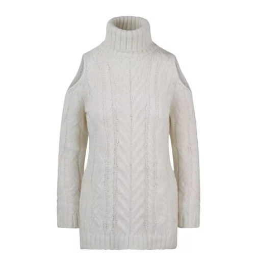 P.A.R.O.S.H. Alpaca Cable Sweater White 