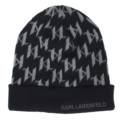 Karl Lagerfeld K/Monogram Beanie A999 Black Wollmütze