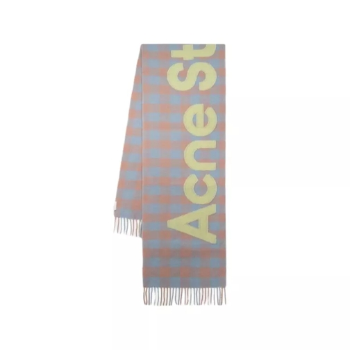 Acne Studios Veda Scarf - Wool - Beige/Green Multicolor 