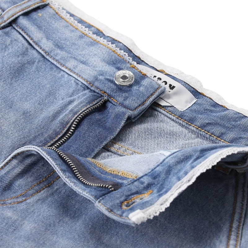 MSGM Bermuda-Shorts Jeansshorts mit Spitze blau(Image 3)