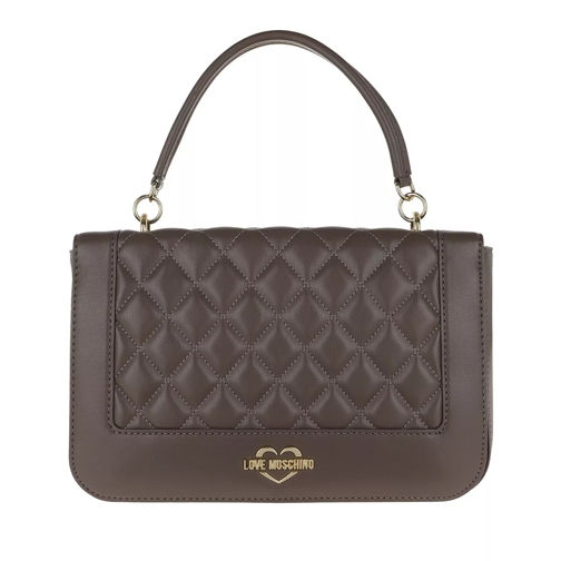 Love Moschino Quilted Crossbody Bag Taupe Satchel