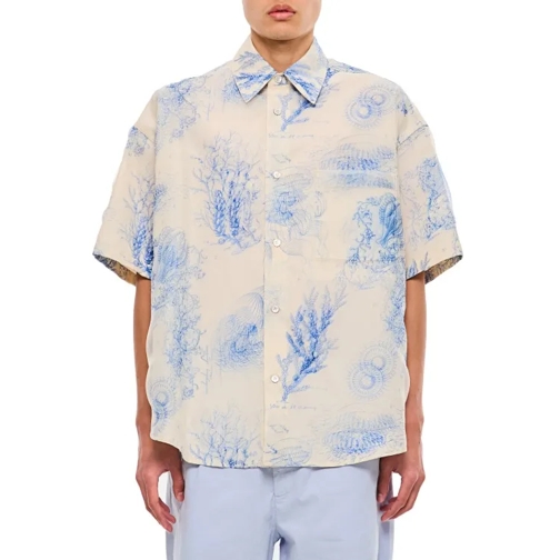 Wooyoungmi Printed Cotton Shirt Neutrals Skjortor