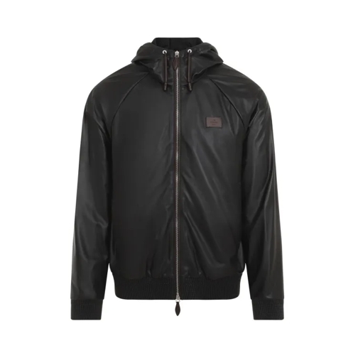 Berluti Black Lamb Skin Leather Jacket Black 