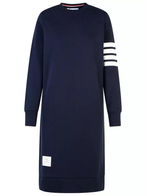 Thom Browne - 4-Bar%27 Navy Cotton Dress - Größe 38 - blue