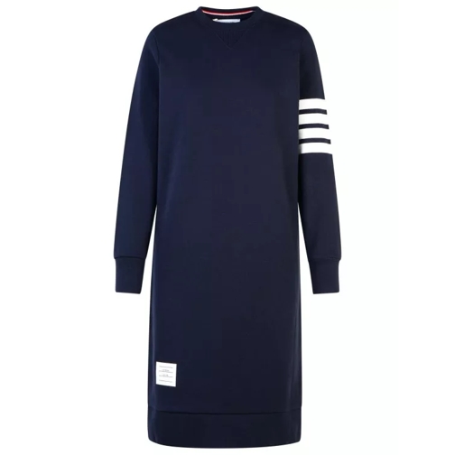 Thom Browne  4-Bar' Navy Cotton Dress Blue