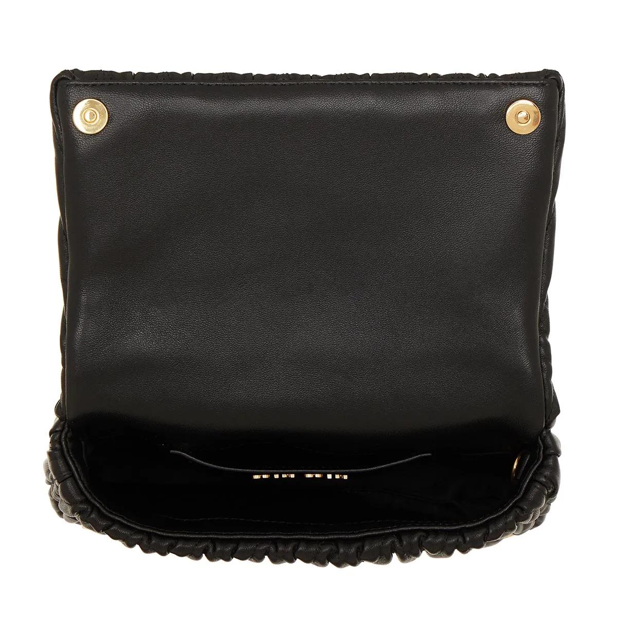 Miu Crossbody bags Logo Matelasse Crossbody Bag in zwart