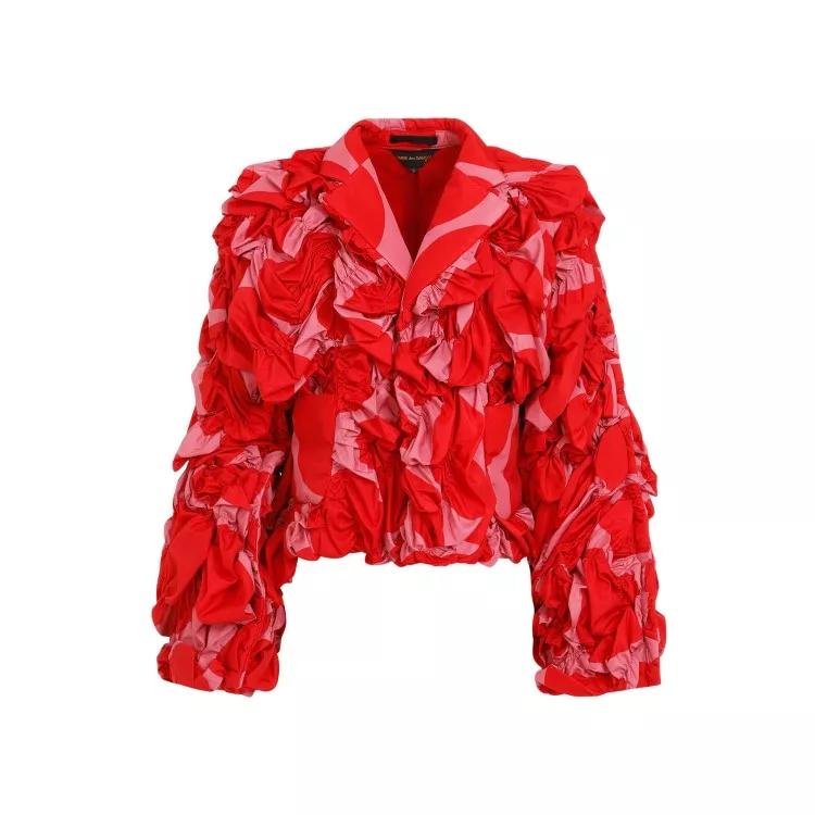 Comme des Garcons - Floral-Appliqué Jacket - Größe S - red