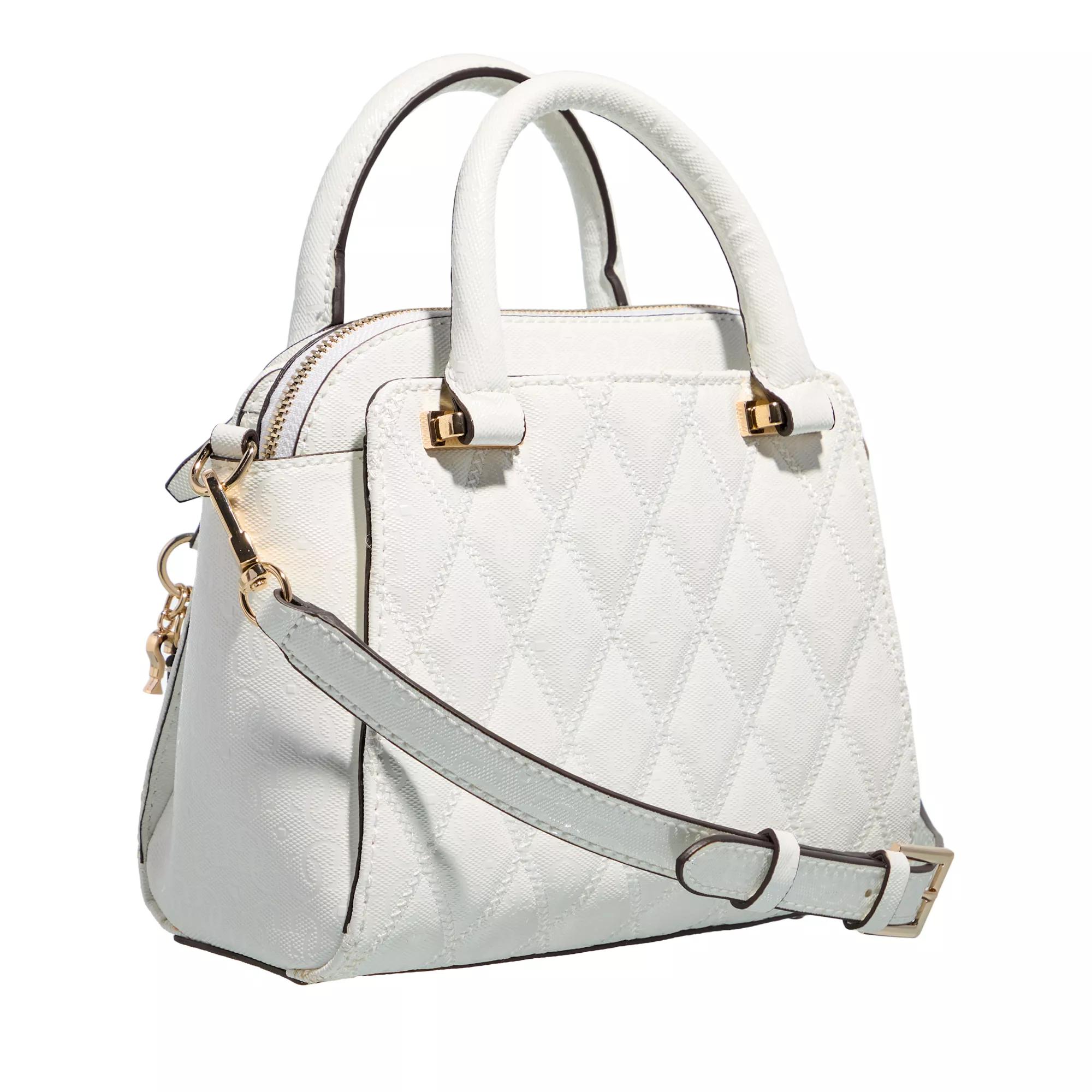 Guess Adi Small Satchel Witte Schoudertas White Dames