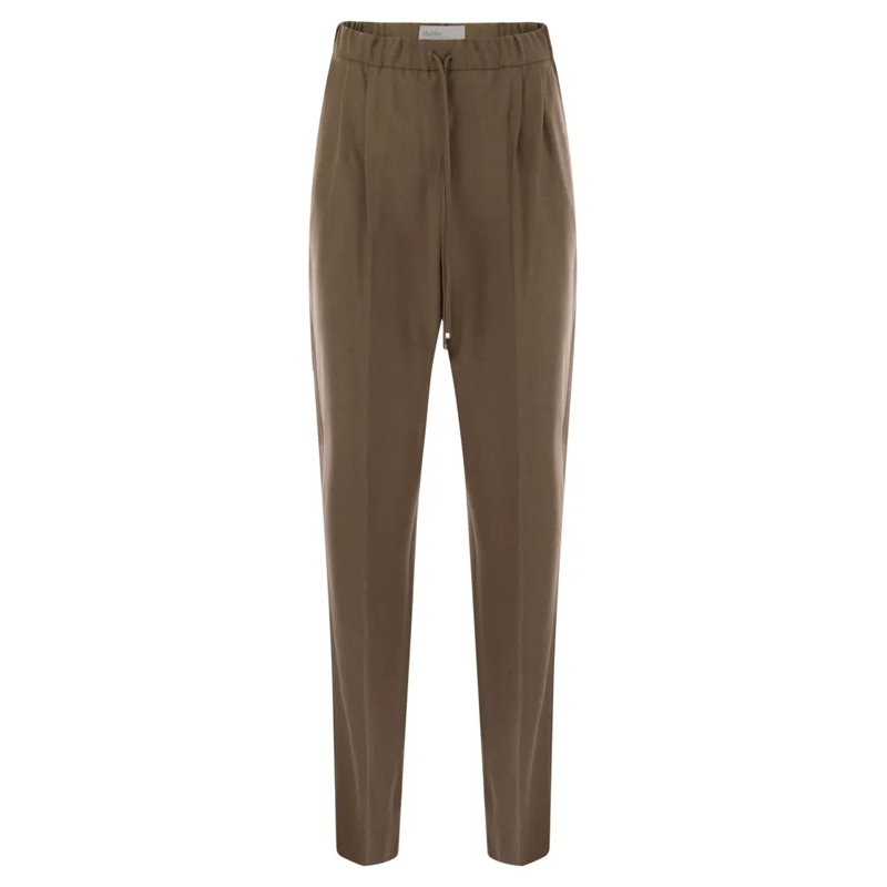 Max Mara  Gatti - Cashmere Drawstring Trousers Brown