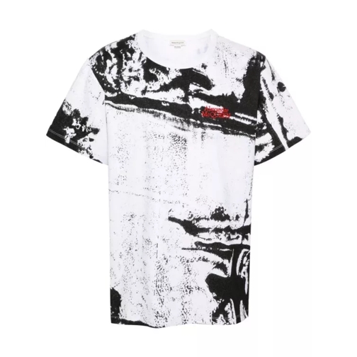 Alexander McQueen White/Black Embroidered Logo T-Shirt White 
