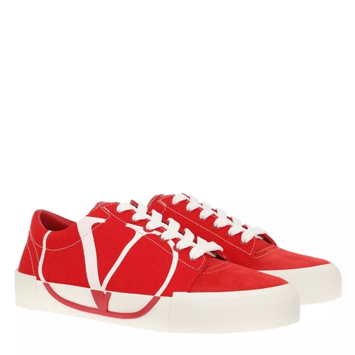 Valentino Garavani Canvas Sneakers Red lage-top sneaker