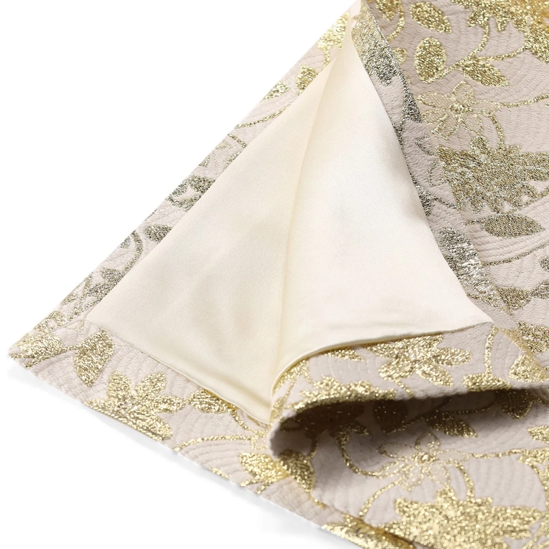 Saint Laurent Minijupe Midirock im Blumendesign beige(Image 4)
