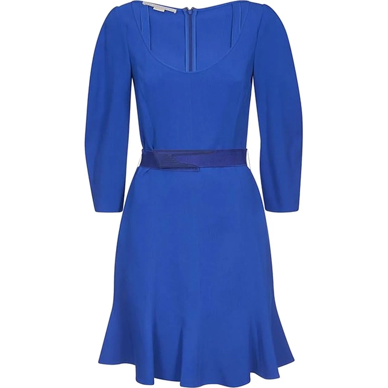 Stella McCartney Midikleid Stella Mccartney Long Sleeved Dress blau