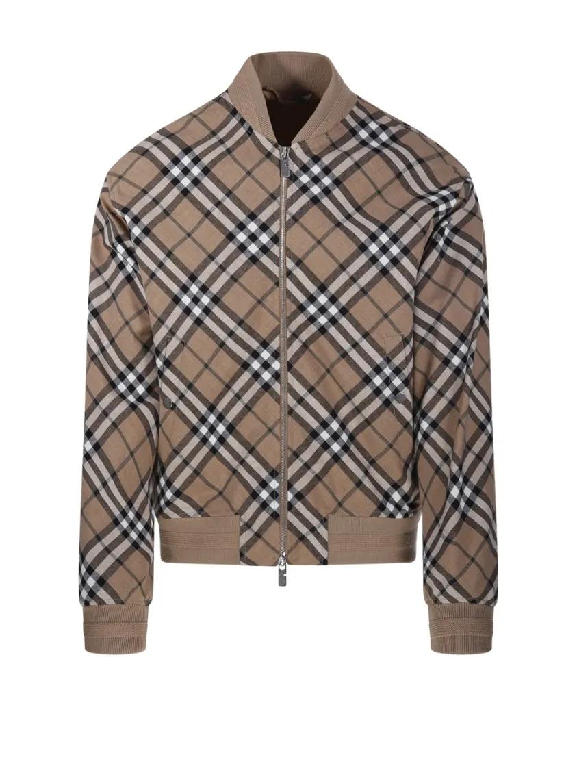 Thumbnail - Burberry - Classic Check Jacket With Structured Silhouette - Größe M - beige