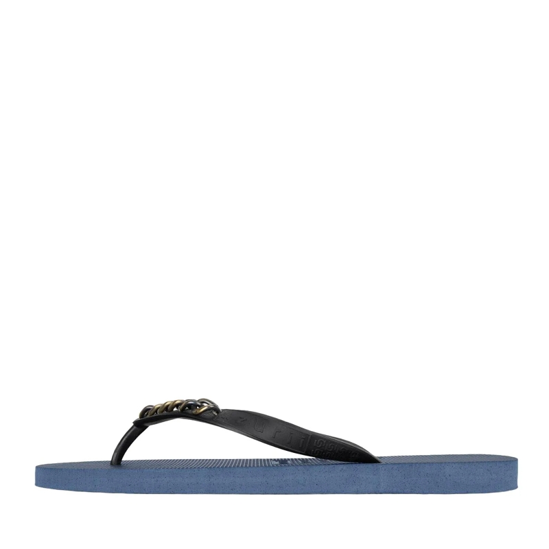 UZURII Flip Flops Zehentrenner Gold Small marineblau