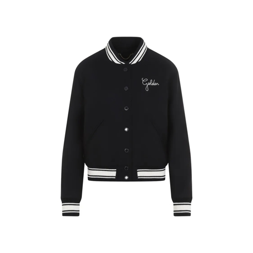 Golden Goose Virgin Wool Bomber Jacket Blue Bomber