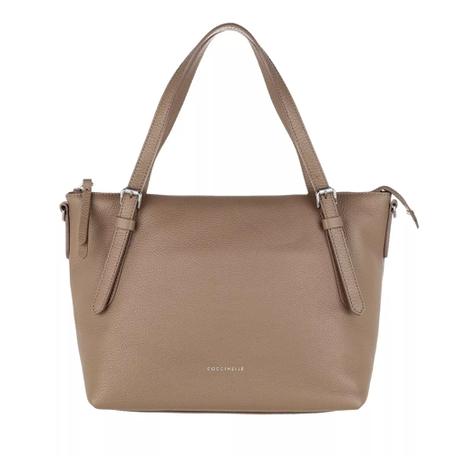 Coccinelle Handbag Grained Leather Taupe Fourre-tout
