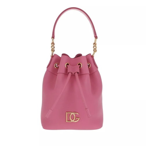 Dolce&Gabbana Logo Bucket Bag Leather Rosa Bucket Bag