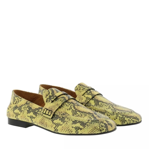 Isabel Marant Feezy Animal Print Loafer Leather Yellow Mocassin