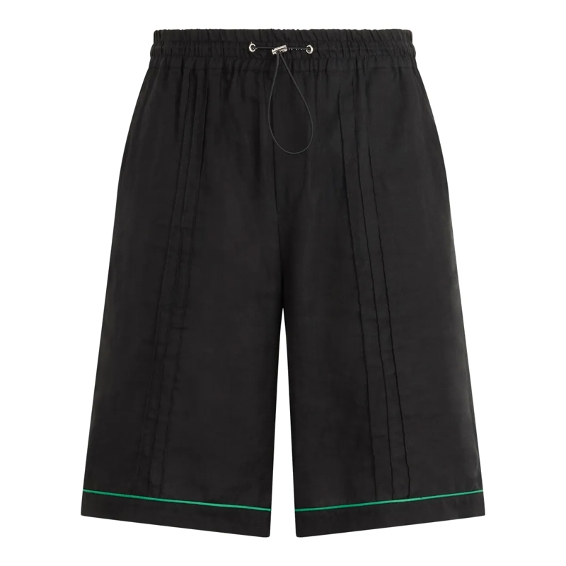 Philipp Plein Shorts Linen Drawstring Shorts Plein Tennis schwarz