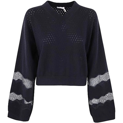 See By Chloé Sweatshirts See By Chloe Cotton And Cashmere Pullover blau