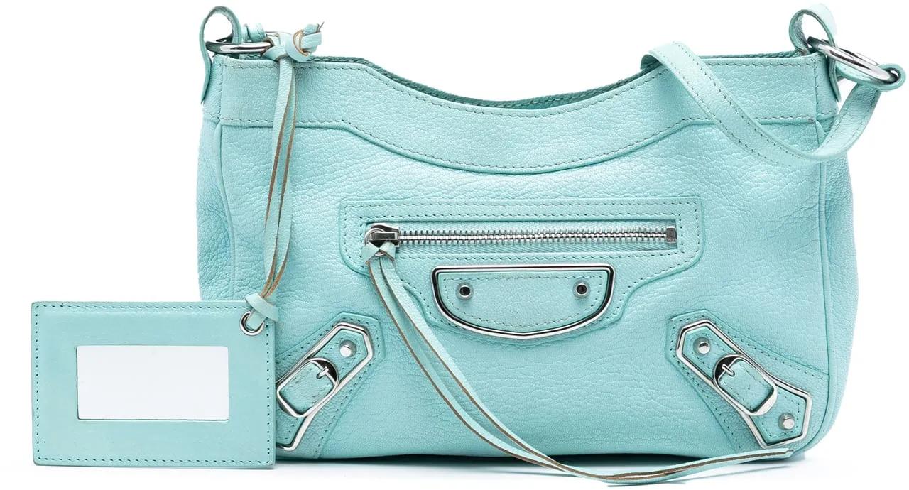 Balenciaga Hobo Bags - Chevre Motocross Classic Metallic Edge Hip Crossbo - Gr. unisize - in Blau - für Damen
